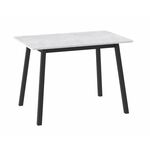 Cтол раздвижной со стеклом ТИРК RADIAL-94 (Серый сланец/черный) 94(126)х64 | Интернет магазин мебели и декора LifeDekor