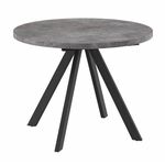 Стол круглый раздвижной Trio (RONDO) -100 (ДЫМЧАТАЯ КЕРАМИКА/ЧЕРНЫЙ) | Интернет магазин мебели и декора LifeDekor