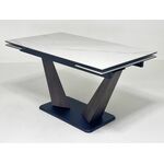 Стол ВИРДЖИНИЯ 140 MATTE БЕЛЫЙ МРАМОР, керамика / ЛЕСНОЙ ОРЕХ, ЧЕРНЫЙ, М-City | Интернет магазин мебели и декора LifeDekor