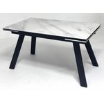 Стол МОРИС-2 140 БЕЛЫЙ МРАМОР активный , керамика / Черный каркас, М-City | Интернет магазин мебели и декора LifeDekor
