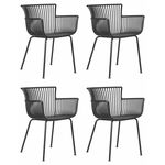 Набор 4 шт Стул обеденный DOBRIN ROSS, черный (B-03) без подушки | Интернет магазин мебели и декора LifeDekor