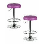 Набор 2 шт Табурет барный DOBRIN BRUNO, фиолетовый | Интернет магазин мебели и декора LifeDekor