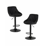 Набор 2 шт Стул барный DOBRIN LOGAN BLACK, черный велюр (MJ9-101) | Интернет магазин мебели и декора LifeDekor