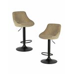 Набор 2 шт Стул барный DOBRIN LOGAN BLACK, мокко велюр (MJ9-9) | Интернет магазин мебели и декора LifeDekor