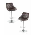 Набор 2 шт Стул барный DOBRIN LOGAN, коричневый | Интернет магазин мебели и декора LifeDekor