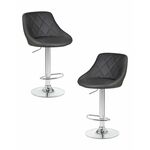 Набор 2 шт Стул барный DOBRIN LOGAN, серый | Интернет магазин мебели и декора LifeDekor