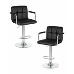 Набор 2 шт Стул барный DOBRIN KRUGER ARM, чёрный | Интернет магазин мебели и декора LifeDekor