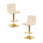 Набор 2 шт Стул барный DOBRIN GOLDIE, бежевый велюр (MJ9-10) | Интернет магазин мебели и декора LifeDekor