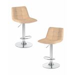 Набор 2 шт Стул барный DOBRIN TAILOR, бежевый велюр (MJ9-10) | Интернет магазин мебели и декора LifeDekor