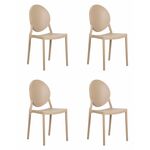 Набор 4 шт Стул обеденный DOBRIN ALBERT, цвет бежевый | Интернет магазин мебели и декора LifeDekor