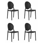Набор 4 шт Стул обеденный DOBRIN ALBERT, цвет чёрный | Интернет магазин мебели и декора LifeDekor