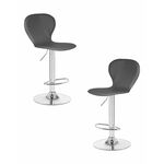 Набор 2 шт Стул барный DOBRIN ELISA, серый | Интернет магазин мебели и декора LifeDekor