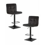 Набор 2 шт Стул барный DOBRIN DOMINIC, черный велюр (MJ9-101) | Интернет магазин мебели и декора LifeDekor