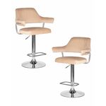 Набор 2 шт Стул барный DOBRIN CHARLY, бежевый велюр (MJ9-10) | Интернет магазин мебели и декора LifeDekor