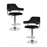 Набор 2 шт Стул барный DOBRIN CHARLY, черный велюр (MJ9-101) | Интернет магазин мебели и декора LifeDekor