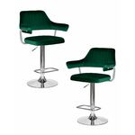 Набор 2 шт Стул барный DOBRIN CHARLY, зеленый велюр (MJ9-88) | Интернет магазин мебели и декора LifeDekor