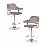 Набор 2 шт Стул барный DOBRIN CHARLY, серый велюр (MJ9-75) | Интернет магазин мебели и декора LifeDekor