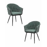 Набор 2 шт Стул обеденный DOBRIN MATILDA, зеленая ткань (LAR 275-23) | Интернет магазин мебели и декора LifeDekor