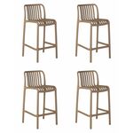 Набор 4 шт Стул полубарный DOBRIN CHLOE, бежевый | Интернет магазин мебели и декора LifeDekor