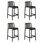 Набор 4 шт Стул полубарный DOBRIN CHLOE, черный | Интернет магазин мебели и декора LifeDekor