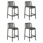 Набор 4 шт Стул полубарный DOBRIN CHLOE, темно-серый | Интернет магазин мебели и декора LifeDekor