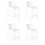 Набор 4 шт Стул полубарный DOBRIN CHLOE, белый | Интернет магазин мебели и декора LifeDekor