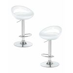Набор 2 шт Стул барный DOBRIN DISCO, белый | Интернет магазин мебели и декора LifeDekor