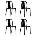 Набор 4 шт Стул обеденный DOBRIN ADAM, черный | Интернет магазин мебели и декора LifeDekor