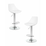 Набор 2 шт Стул барный DOBRIN ROCKY, белый | Интернет магазин мебели и декора LifeDekor