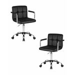 Набор 2 шт Офисное кресло для персонала DOBRIN TERRY, чёрный | Интернет магазин мебели и декора LifeDekor