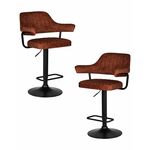 Набор 2 шт Стул барный DOBRIN CHARLY BLACK, терракотовый твид (LEO56) | Интернет магазин мебели и декора LifeDekor