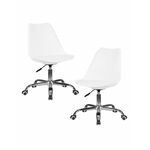 Набор 2 шт Офисное кресло для персонала DOBRIN MICKEY, белый | Интернет магазин мебели и декора LifeDekor