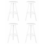 Набор 4 шт Табурет барный DOBRIN ROYCE WHITE, белый (W-02) | Интернет магазин мебели и декора LifeDekor