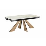 Стол DikLine DKP180 Керамика Ostra Bianco (мрамор глянец белый)/подстолье черное/опоры галифакс (2 уп.) | Интернет магазин мебели и декора LifeDekor