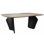 Стол DikLine KU180 керамика мрамор SH1683 матовая/опоры черные (2 уп) | Интернет магазин мебели и декора LifeDekor