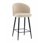 Стул полубарный Ханнингем букле бежевый | Интернет магазин мебели и декора LifeDekor