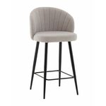 Стул полубарный Ханнингем букле светло-серый | Интернет магазин мебели и декора LifeDekor