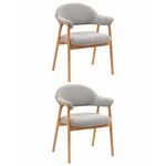 Стул обеденный Tavu с деревянными ножками серый 2 шт. | Интернет магазин мебели и декора LifeDekor