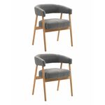 Стул обеденный Zubo с деревянными ножками темно-серый 2 шт. | Интернет магазин мебели и декора LifeDekor