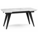 Стол стеклянный Элис 140(200)х80 белый / черный | Интернет магазин мебели и декора LifeDekor