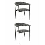 Стул обеденный Toko черно-белый 2 шт. | Интернет магазин мебели и декора LifeDekor