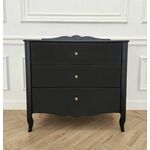 Комод "Версаль" 3 ящика (черный матовый) | Интернет магазин мебели и декора LifeDekor