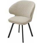 Стул ХИЛТОН 360 град., цвет B03 Бежевый, велюр / черный каркас М-City | Интернет магазин мебели и декора LifeDekor