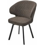 Стул ХИЛТОН 360 град., цвет B29 Шоколадный, велюр / черный каркас М-City | Интернет магазин мебели и декора LifeDekor