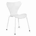 Стул Seven Style белый с белыми ножками | Интернет магазин мебели и декора LifeDekor