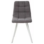 Стул CHILLI SQUARE UF860-19B темно-серый, ткань/ белый каркас М-City | Интернет магазин мебели и декора LifeDekor