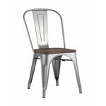 Стул TOLIX WOOD серебристый матовый | Интернет магазин мебели и декора LifeDekor