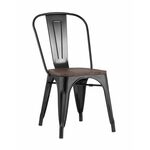 Стул TOLIX WOOD черный глянцевый | Интернет магазин мебели и декора LifeDekor