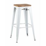 Стул барный TOLIX WOOD белый глянцевый | Интернет магазин мебели и декора LifeDekor