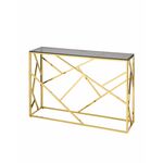 Консоль АРТ ДЕКО 115*30 золото стекло smoke | Интернет магазин мебели и декора LifeDekor